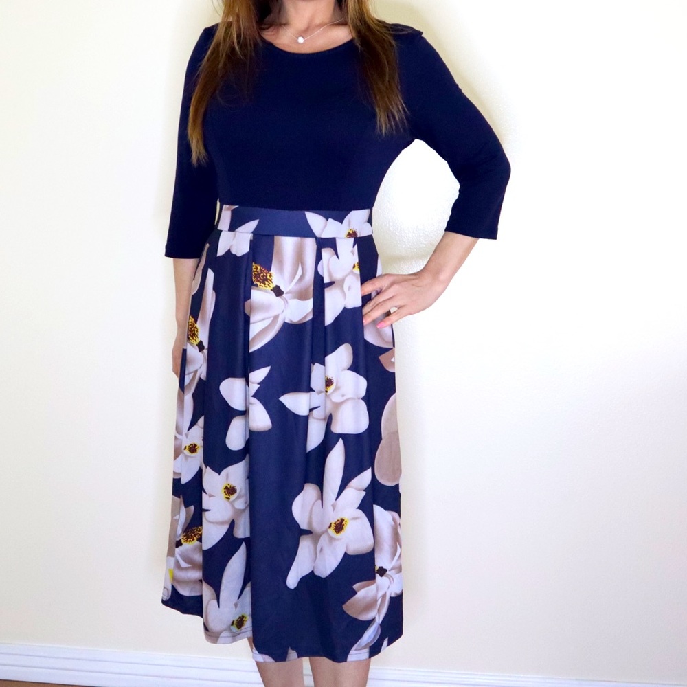 Blue Floral Maxi Dress